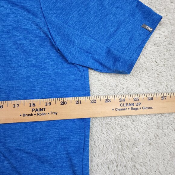 KJUS Savin Structure Polo T-Shirt Mens Size Medium 50 Blue Golf Performance USA - Picture 3 of 6